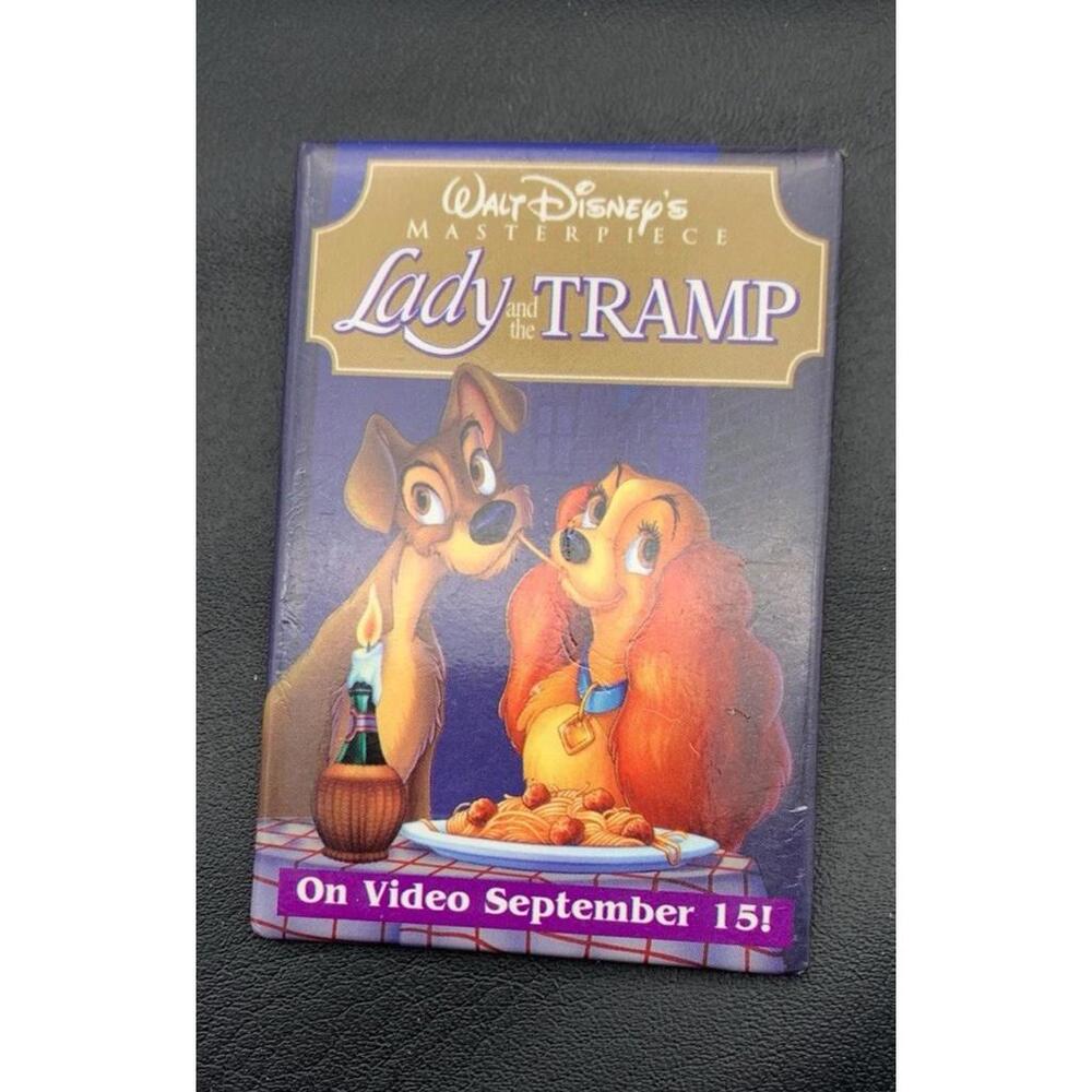 Vintage Disney Limited Edition Lady and the Tramp "On Video September 15" Pin